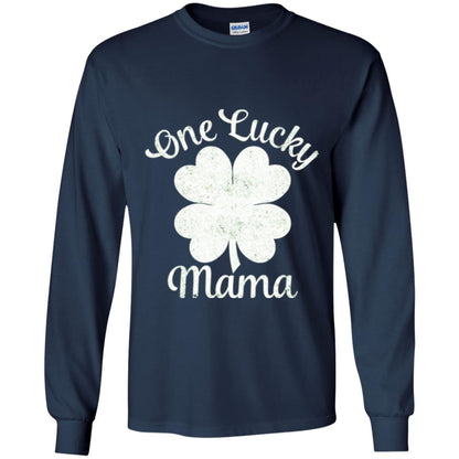 One Lucky Shamrock Mama St. Patrick's Day T-shirt Navy