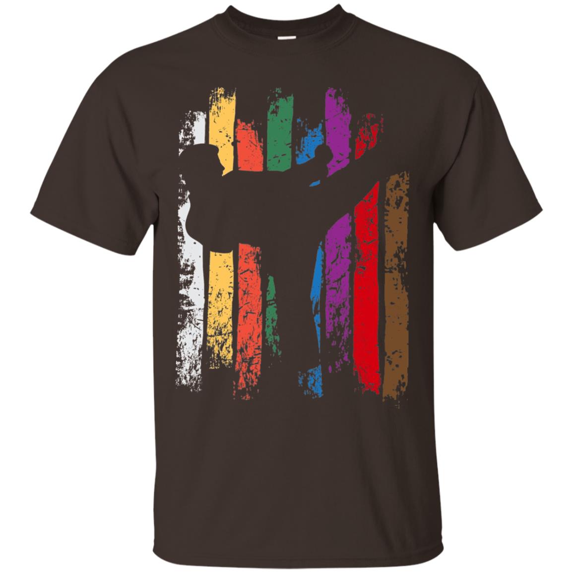 Karate Belt Colors Silhouette T-shirt Dark Chocolate