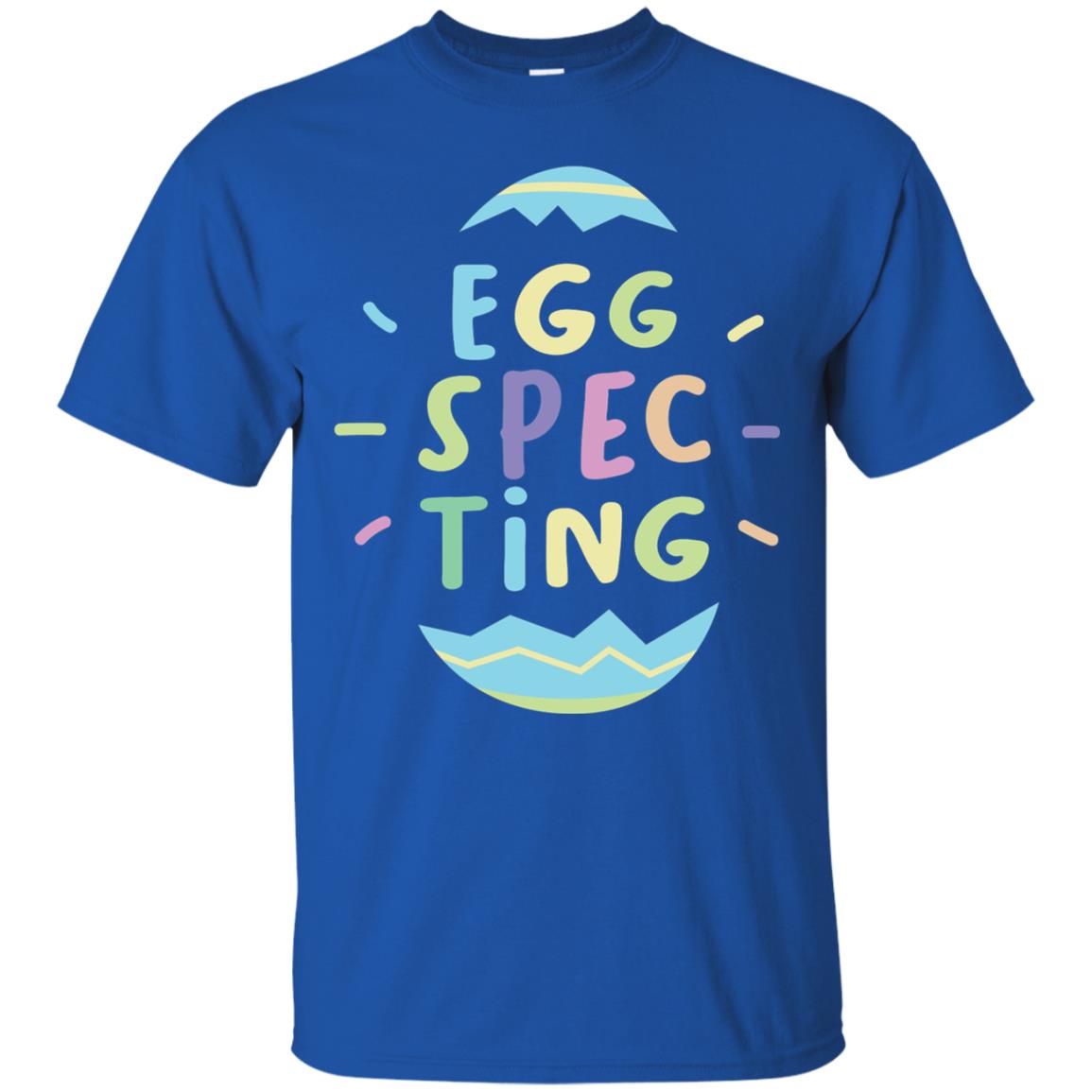 Eggspecting Funny Pregnancy Pregnant Easter Shirt Royal