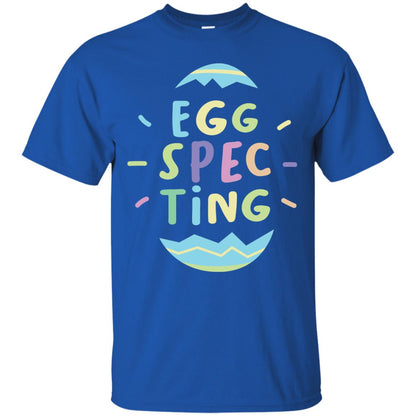 Eggspecting Funny Pregnancy Pregnant Easter Shirt Royal