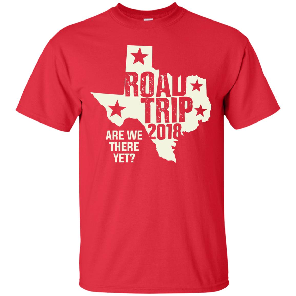 Texas Road Trip 2018 Funny Family Vacation Shirt Red