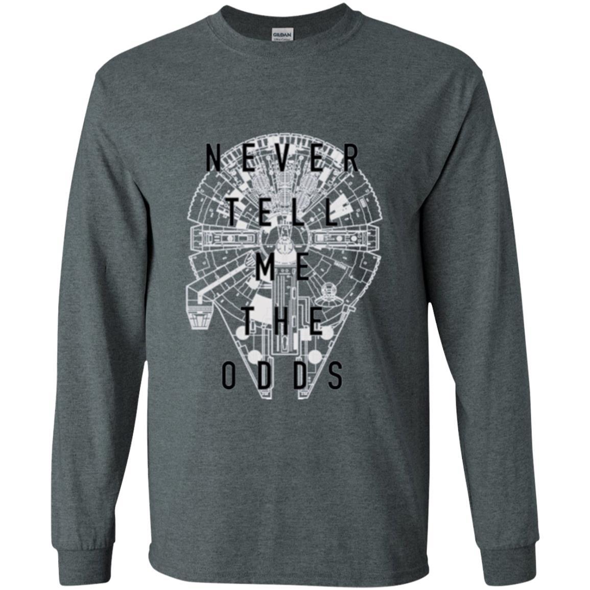 Film T-shirt Falcon Never Tell Me The Odds T-shirt Dark Heather