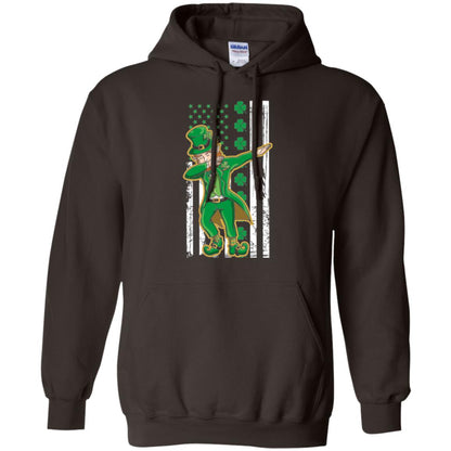 Dabbing Leprechaun St. Patrick's Day T-shirt Dark Chocolate