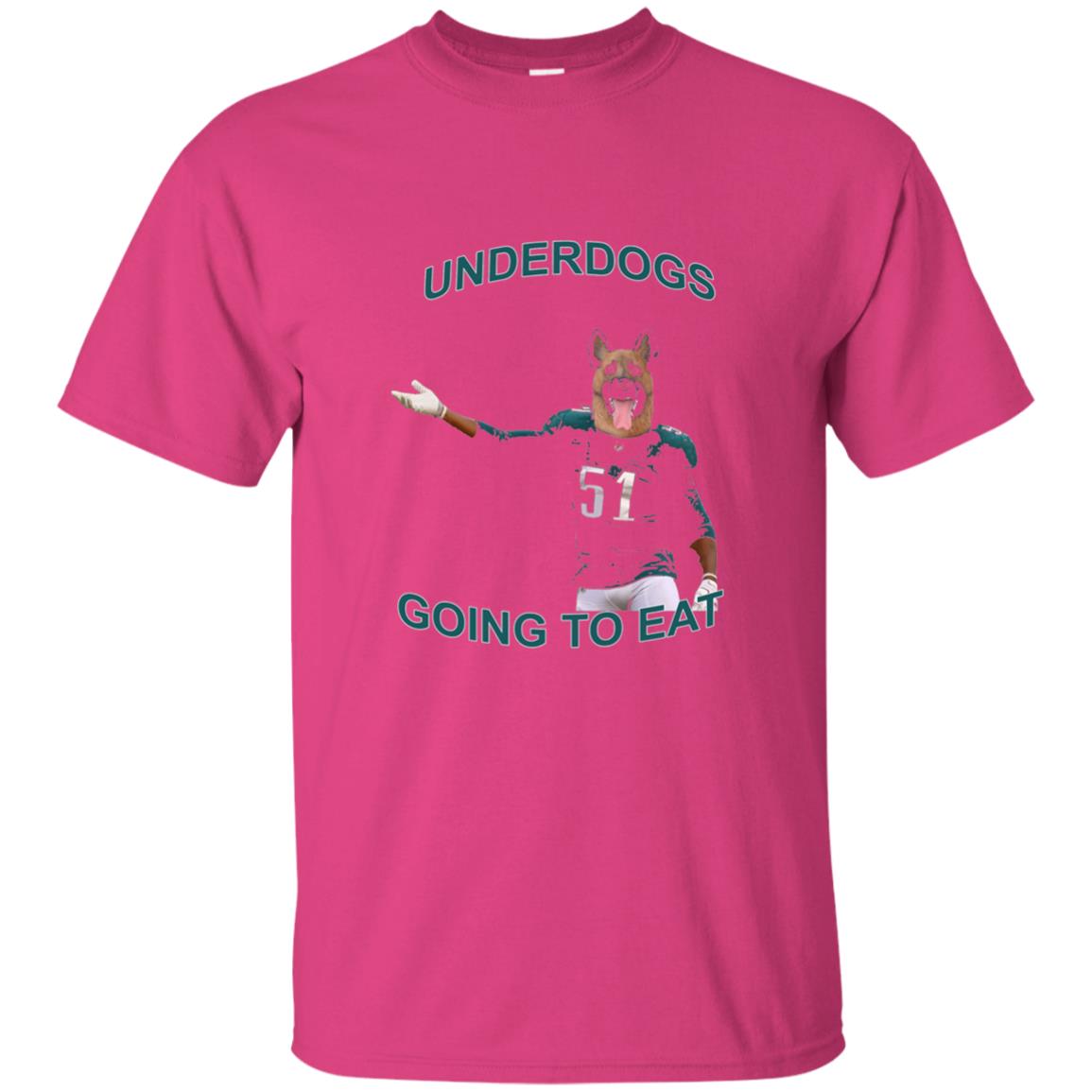 Football T-shirt Underdogs Going To Eat