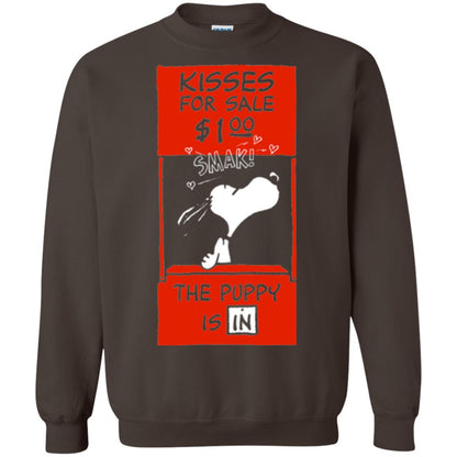 Peanuts Snoopy Kisses Valentines T-shirt Dark Chocolate