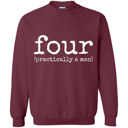 4th Birthday T-shirt Your Practically A Man T-shirt Maroon