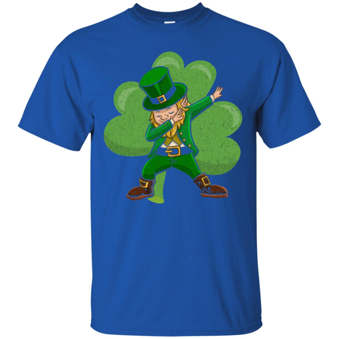 Funny Dabbing Leprechaun Shirt St Patricks Day T-shirt Royal