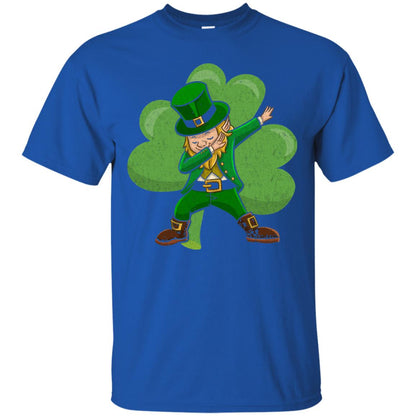 Funny Dabbing Leprechaun Shirt St Patricks Day T-shirt Royal