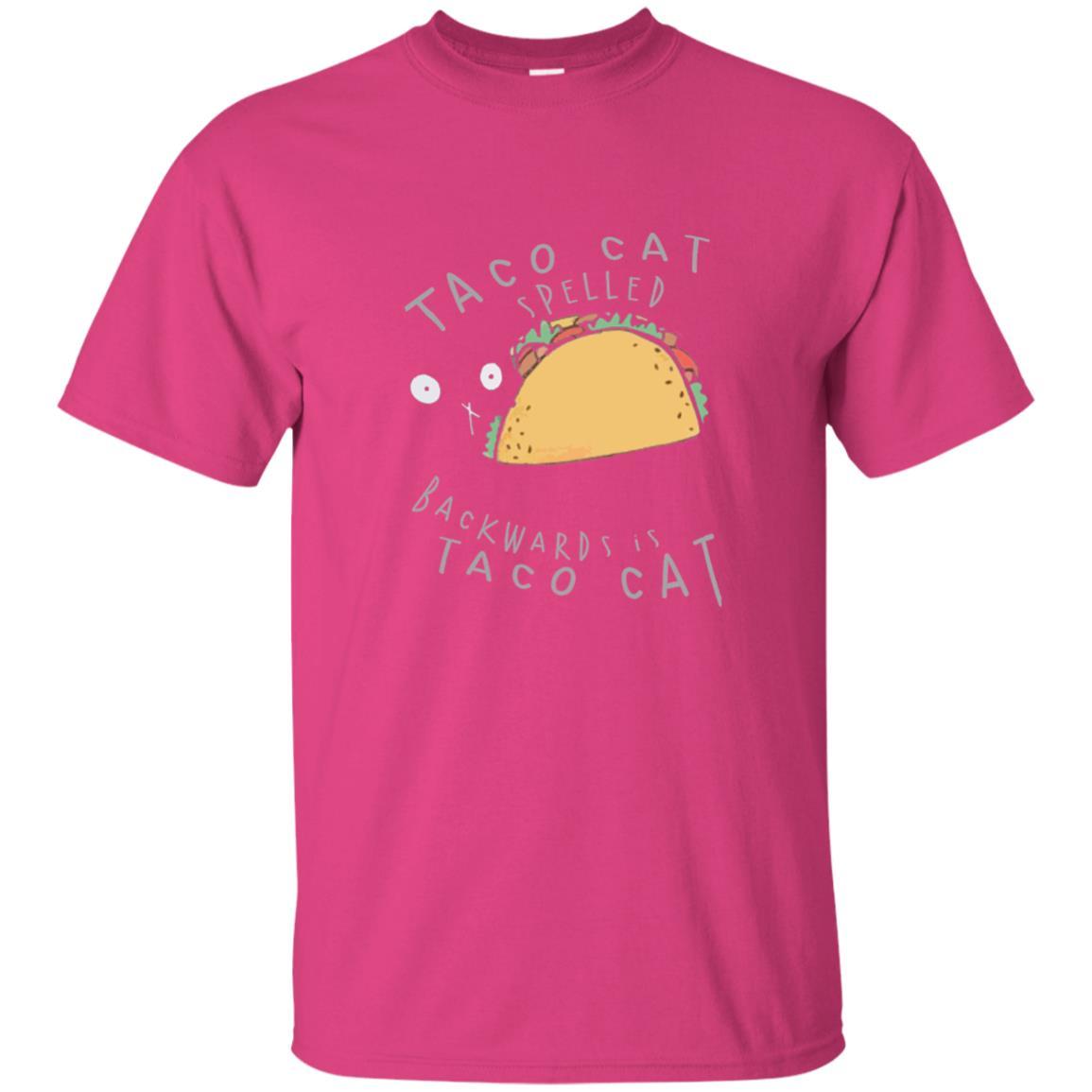 Cat Lovers T-shirt Taco Cat Spelled Backward Is Taco Cat Heliconia