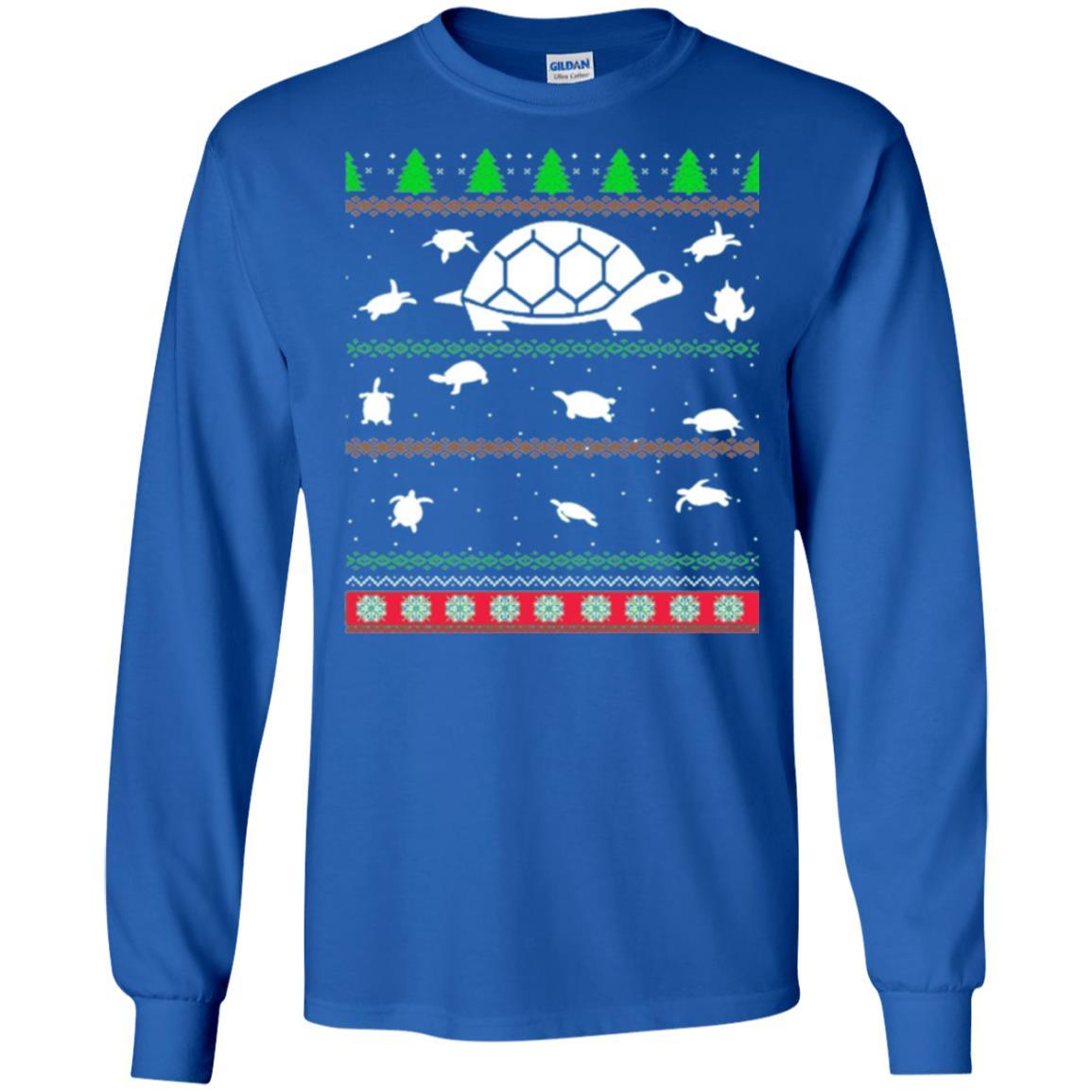 Christmas T-shirt Turtle Lover Merry Christmas Royal