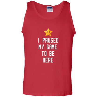 Gamer T-shirt I Paused My Game To Be Here Red