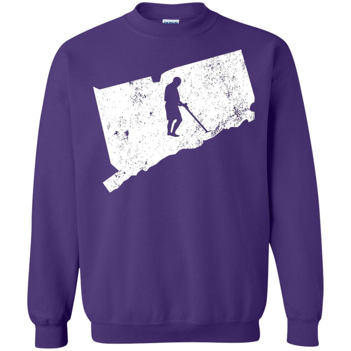Connecticut Metal Detector Shirt Geocaching Swag Purple