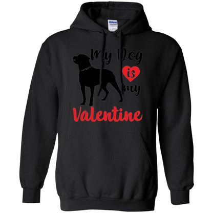 Dog Lover T-shirt My Dog Is My Valentine Black