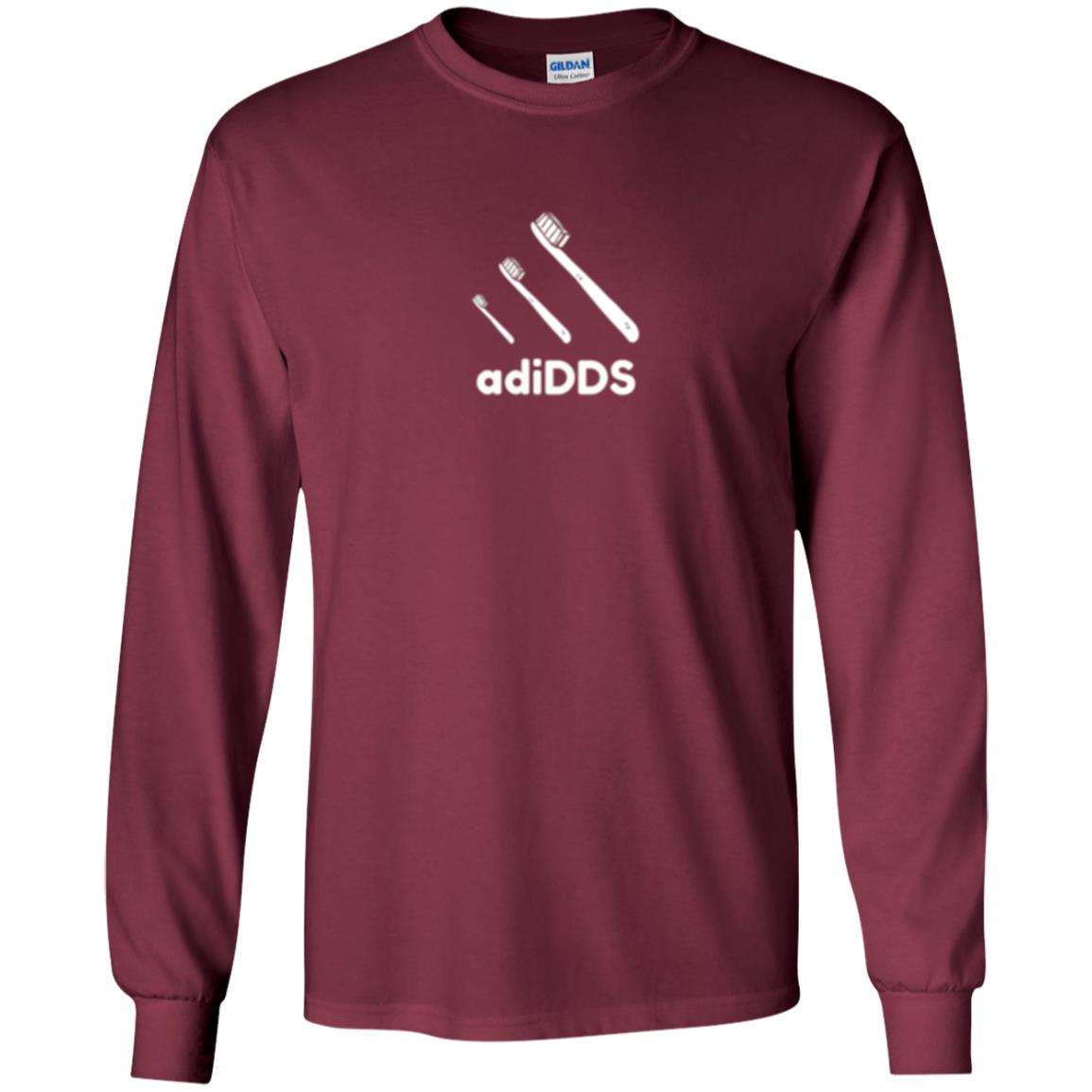 Dentist T-shirt Tooth Brush Adidds T-shirt Maroon