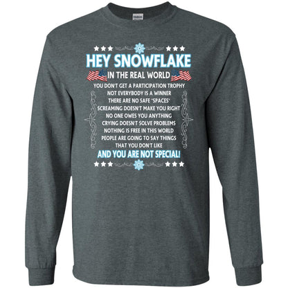 Hey Snowflake In The Real World Military T-shirt Dark Heather