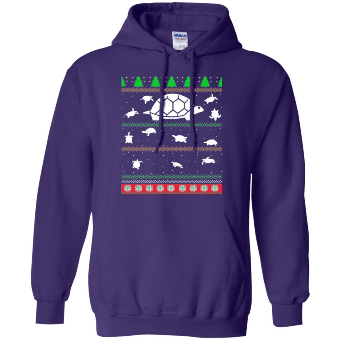 Christmas T-shirt Turtle Lover Merry Christmas Purple