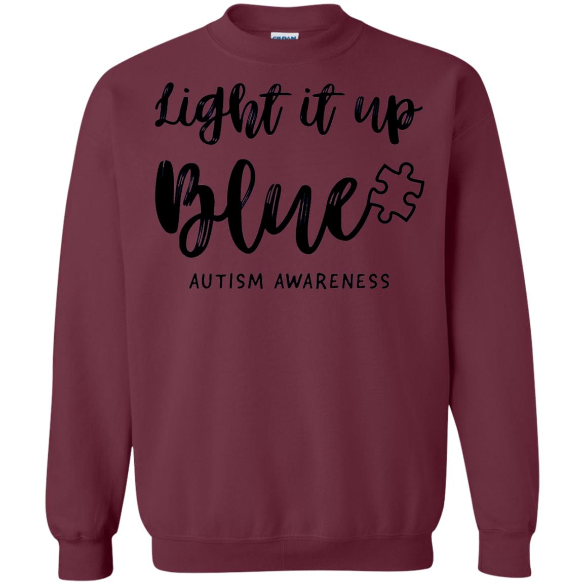 Autism Awareness Shirts Light It Up Blue Maroon