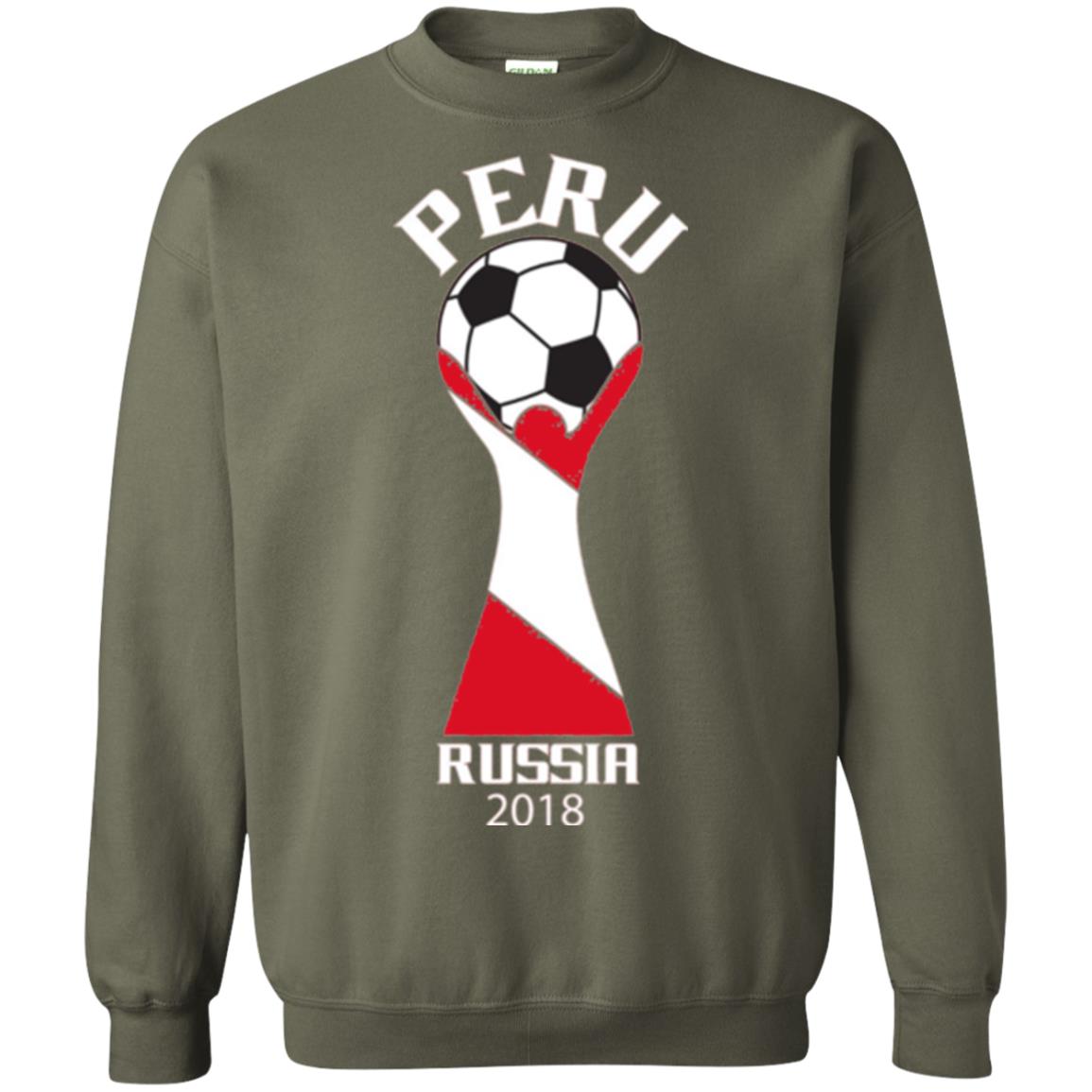 Football Lovers T-shirt Peru Russia 2108 Military Green