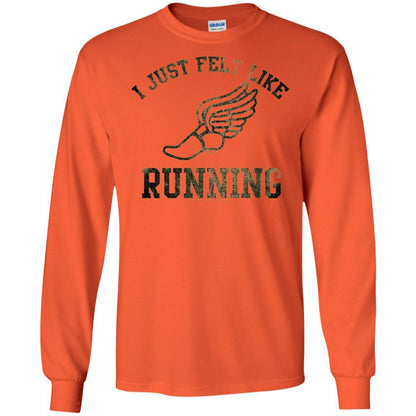 Movie T-Shirt I Just Felt Like Running Orange