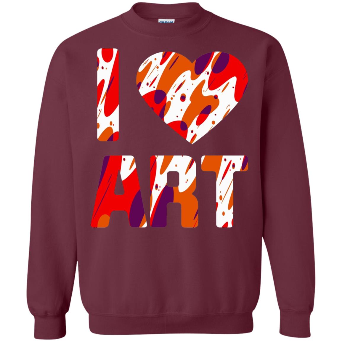 Artist T-shirt I Love Art Maroon