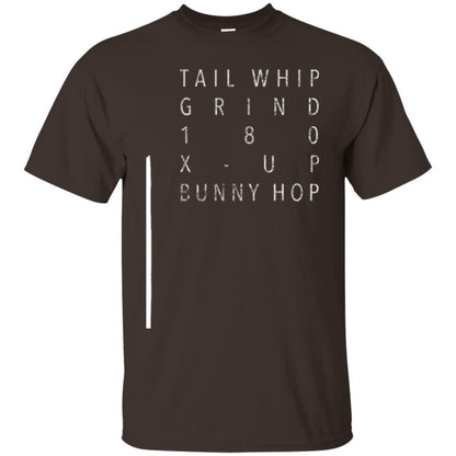 Scooter Tricks T-shirt Tail Whip Grind 180 X-up Bunny Hop Dark Chocolate