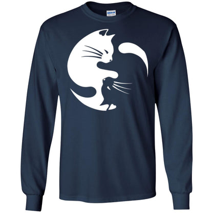 Ying Yang Cat T-shirt Navy