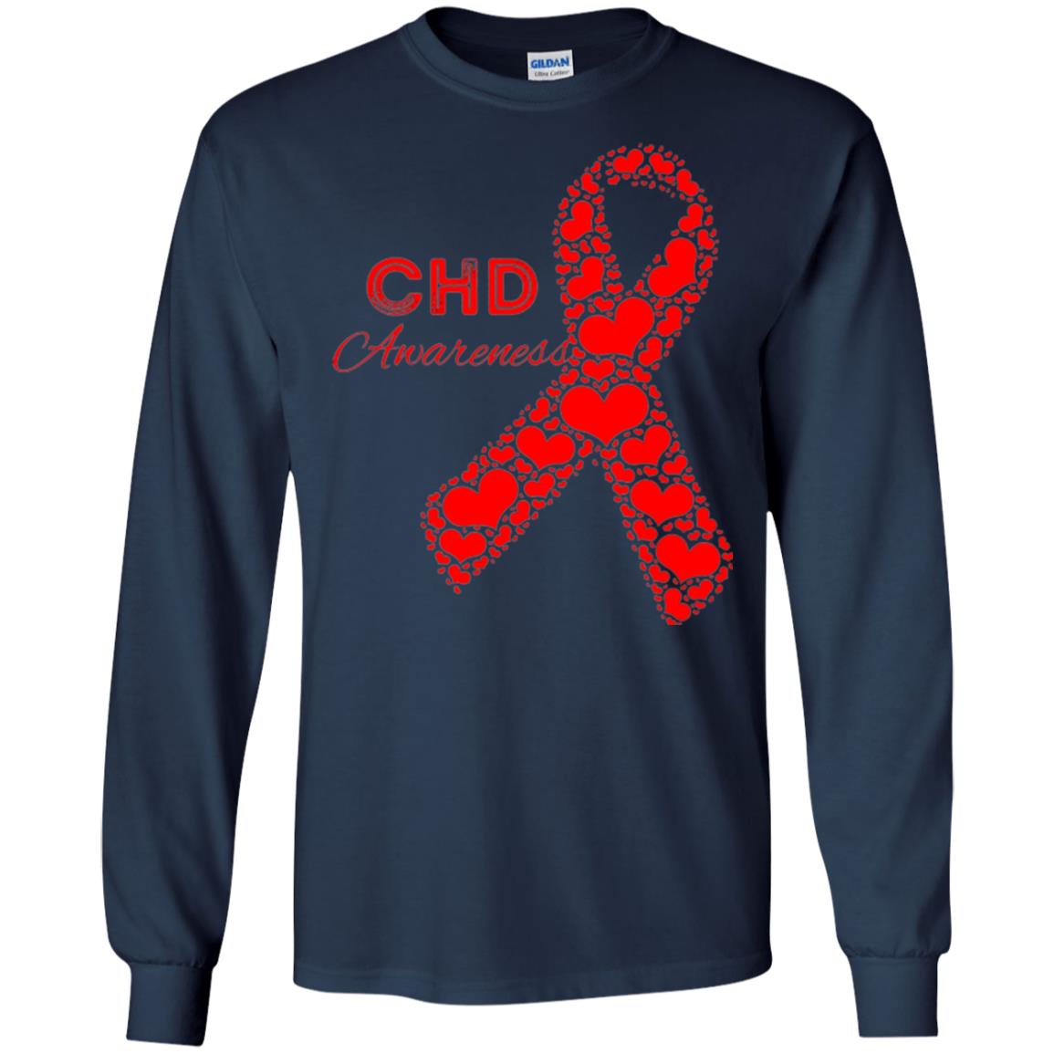 Chd Congenital Heart Defect Awareness T-shirt National Wear Red Navy