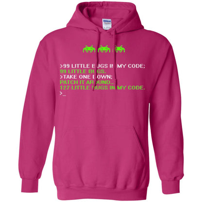 Programmer T-shirt 99 Little Bugs In My Code Heliconia