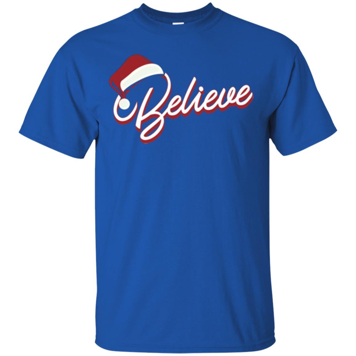 Christmas T-shirt Believe In Santa Claus Royal
