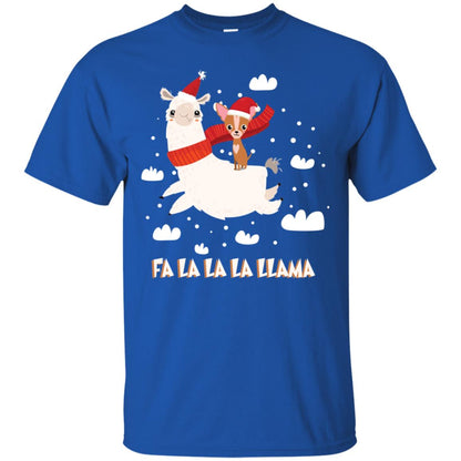 Fa La La La Llama With Chihuahua X-mas Gift Shirt Royal