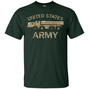 United States Army Missile Truck Vehicle Grunge T-shirt