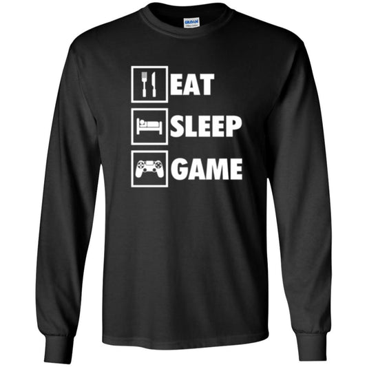 Gamer T-shirt Eat Sleep Game Black