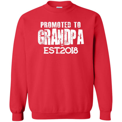 Papa T-shirt Promoted To Grandpa Est 2018 T-shirt Red