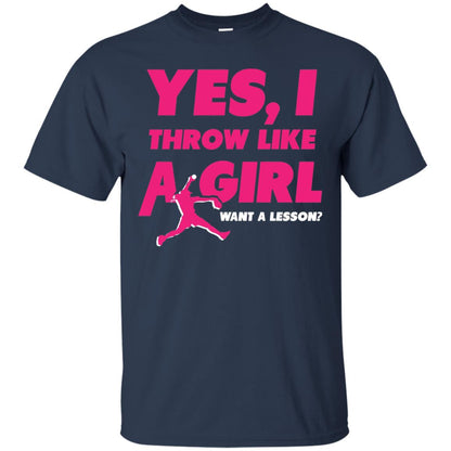 Softball Girl Shirt Throw Like A Girl Navy