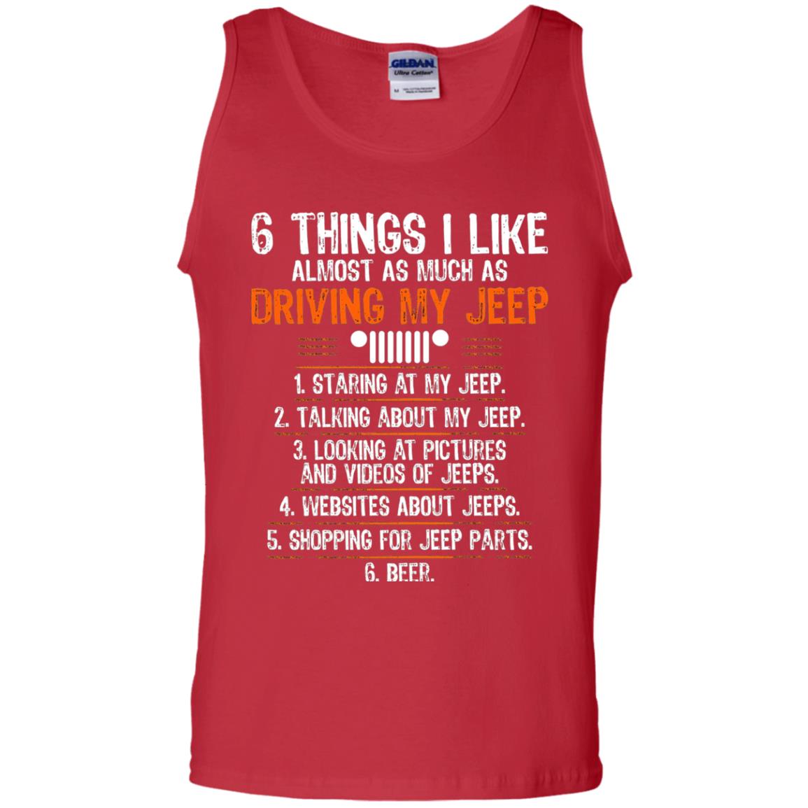 Funny Off Road Driving T-shirt 6 Things I Like Almost As Much As Red