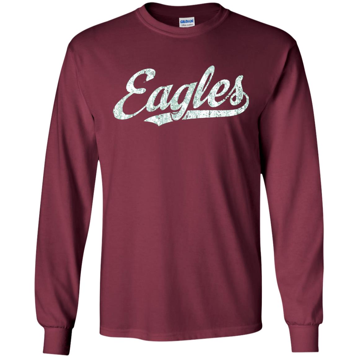Eagles Mascot T-shirt Vintage Sports Name Maroon