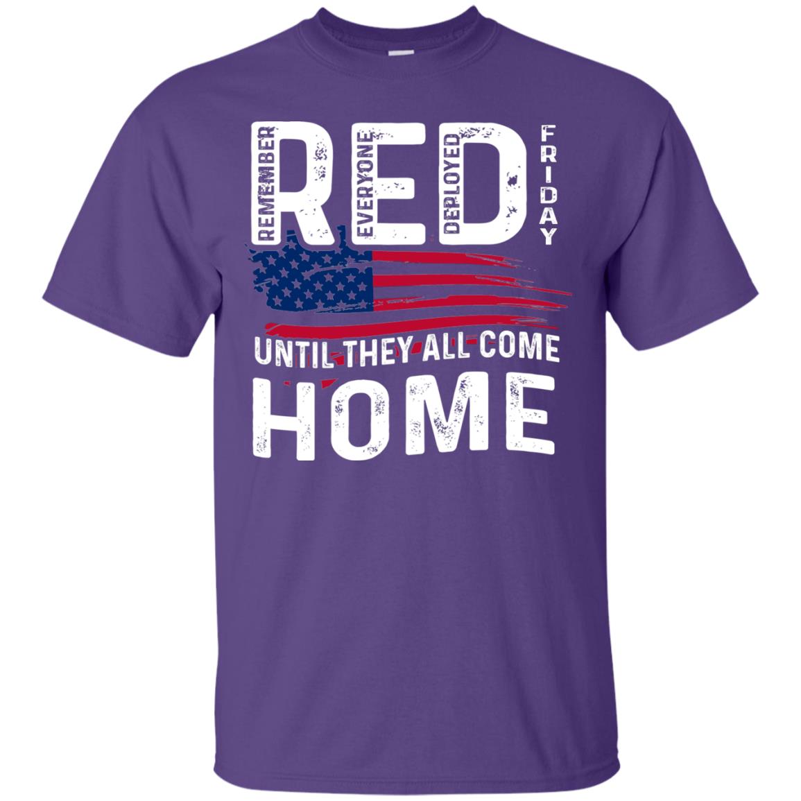 Nation Wear Red Day T-shirt Red Friday Until They All Come Home Purple