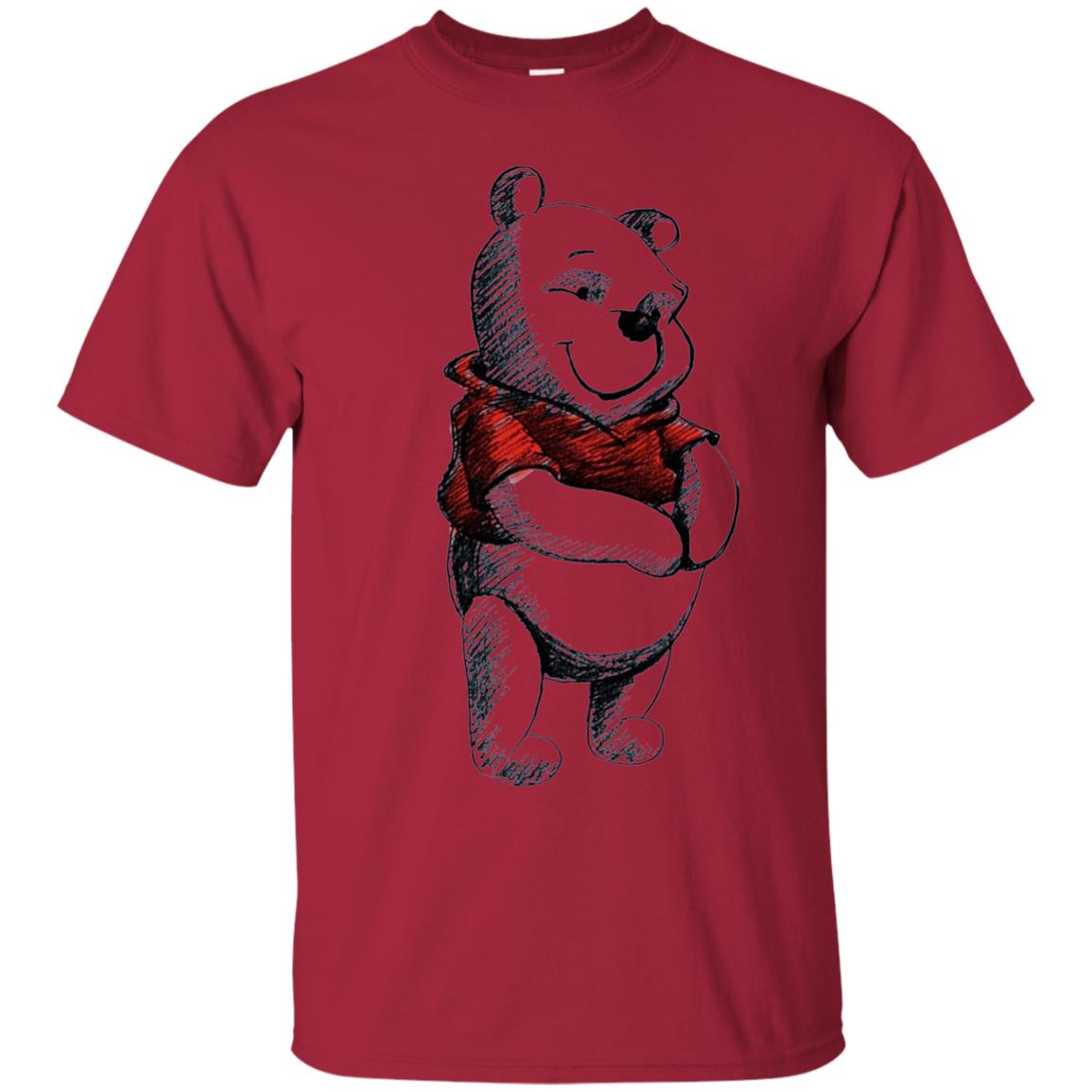 Sketch Of Winnie The Pooh Movie Lover T-shirt Cardinal