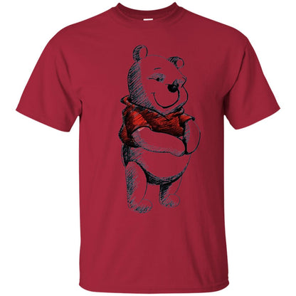Sketch Of Winnie The Pooh Movie Lover T-shirt Cardinal