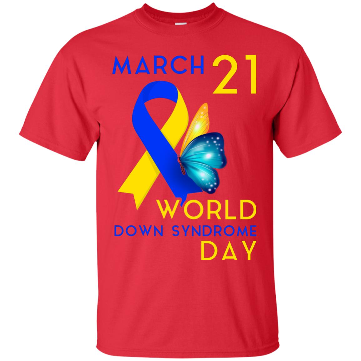March 21 World Down Syndrome Day T-shirt For Down Syndrome Awareness Red
