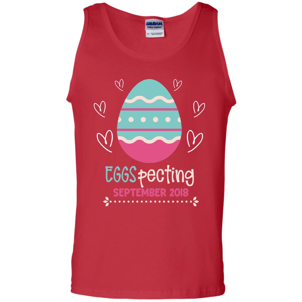 Easter Pregnancy Announcement Shirt Eggspecting September 2018 Red