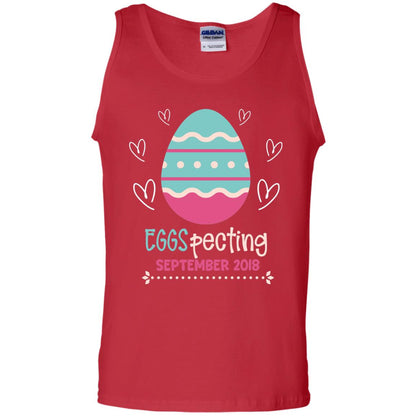 Easter Pregnancy Announcement Shirt Eggspecting September 2018 Red