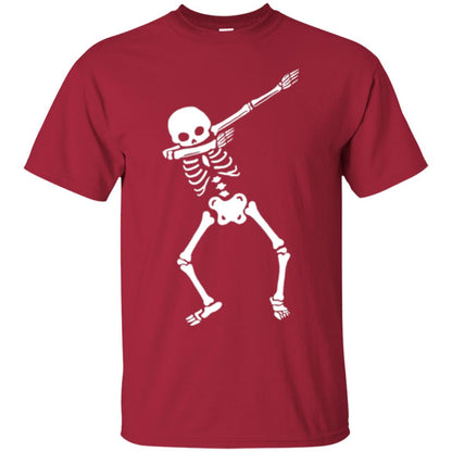 Dabbing Skeleton T Shirt Cardinal