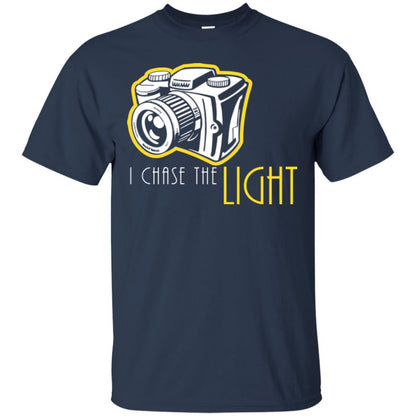 Photography Lover T-shirt I Chase The Light Navy