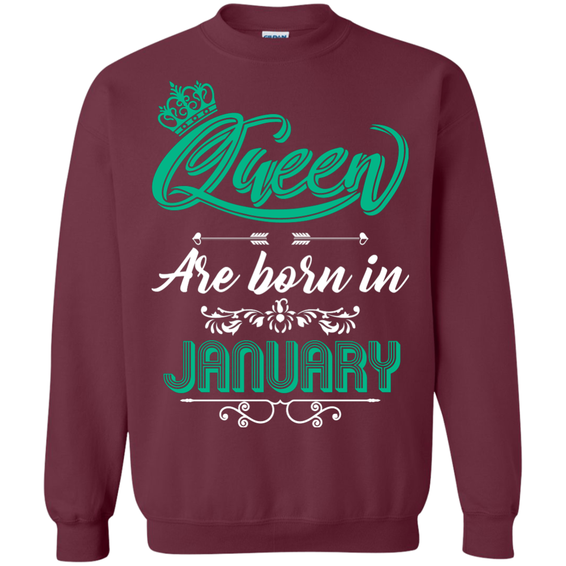 Brithday T-Shirt Queen Are Born In January Maroon