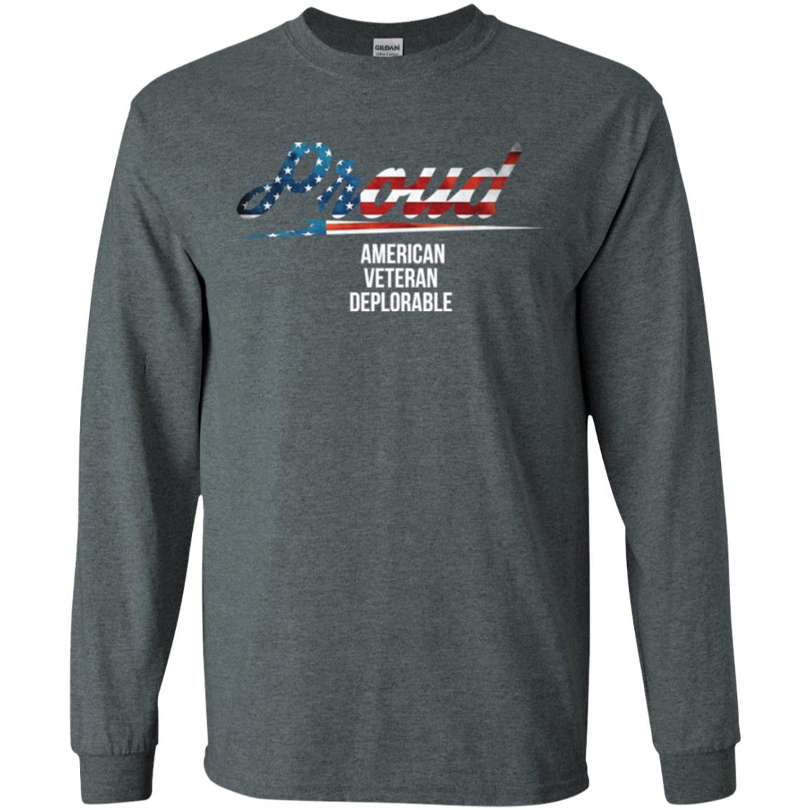 Veteran T-shirt Proud American Veteran Deplorable Dark Heather