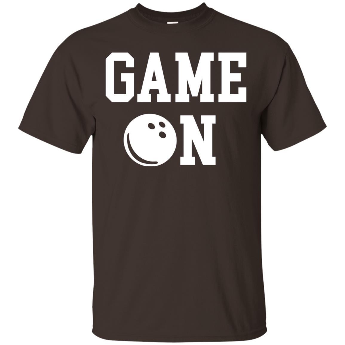 Bowler T-shirt Game On Bowling T-shirt Dark Chocolate