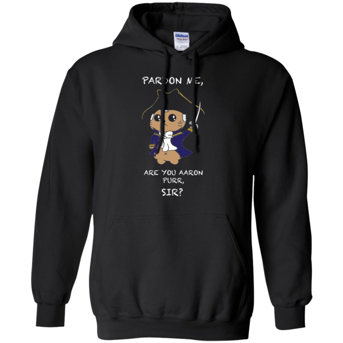 Hamilton Cat T-shirt Pardon Me Are You Aaron Purr, Sir Black