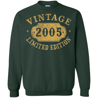 Brithday T-shirt Vintage 2005 Limited Edition Forest Green