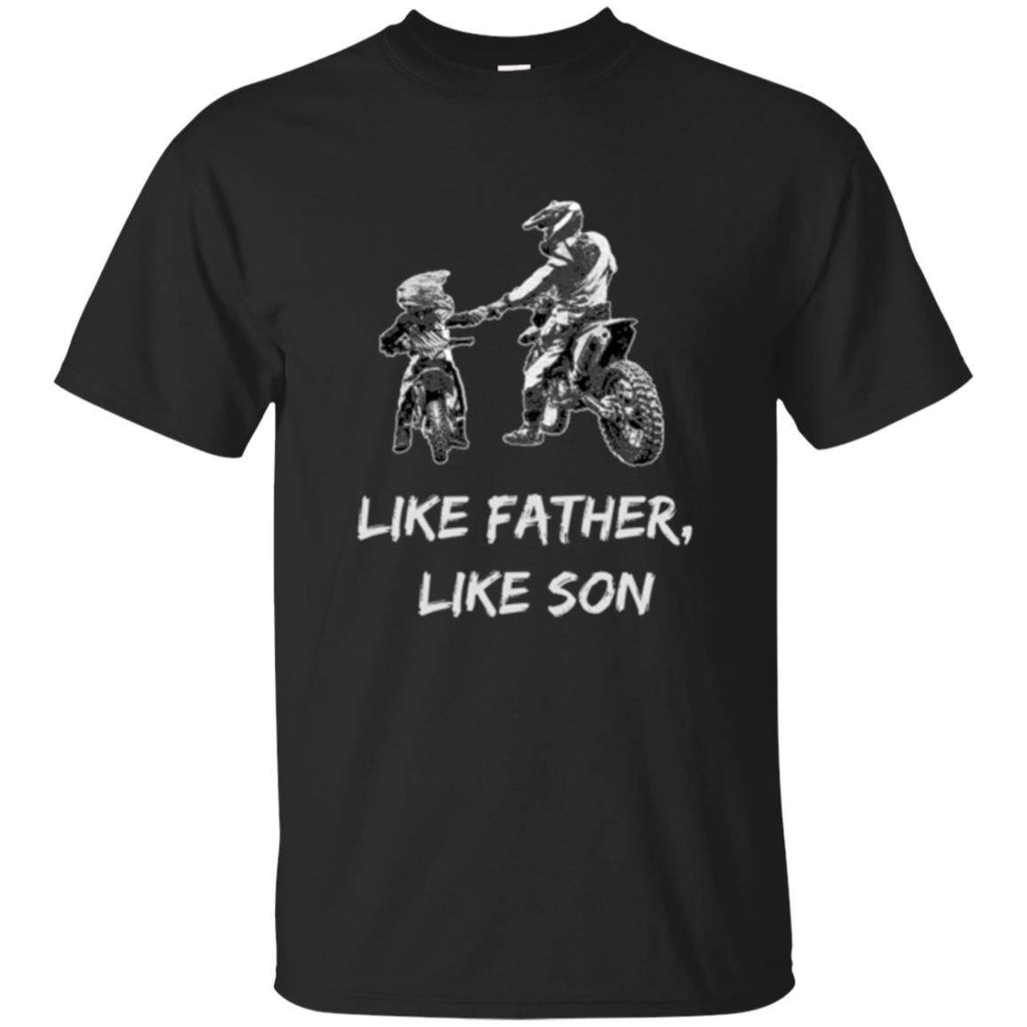 Motocross T-shirt Like Father Like Son T-shirt Black